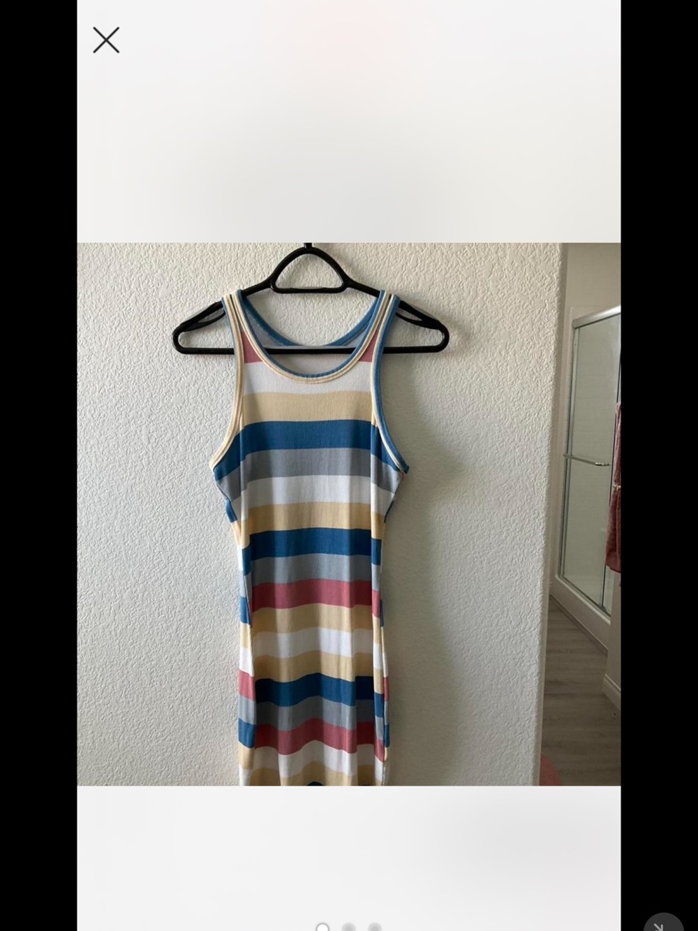Striped Sleeveless Midi Dress in Multi-Color